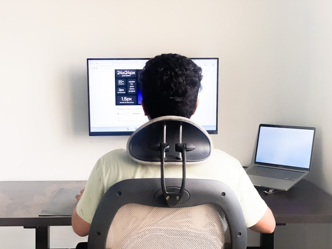 Person Working on his setup